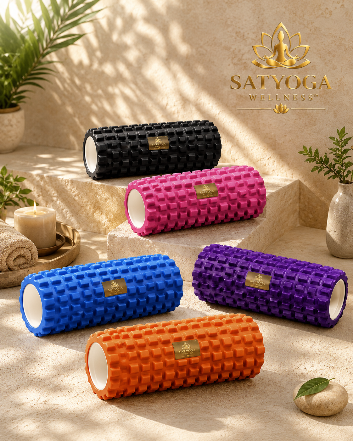 SATYOGA Welness Yoga Rollers Acupressure for massage and recovery