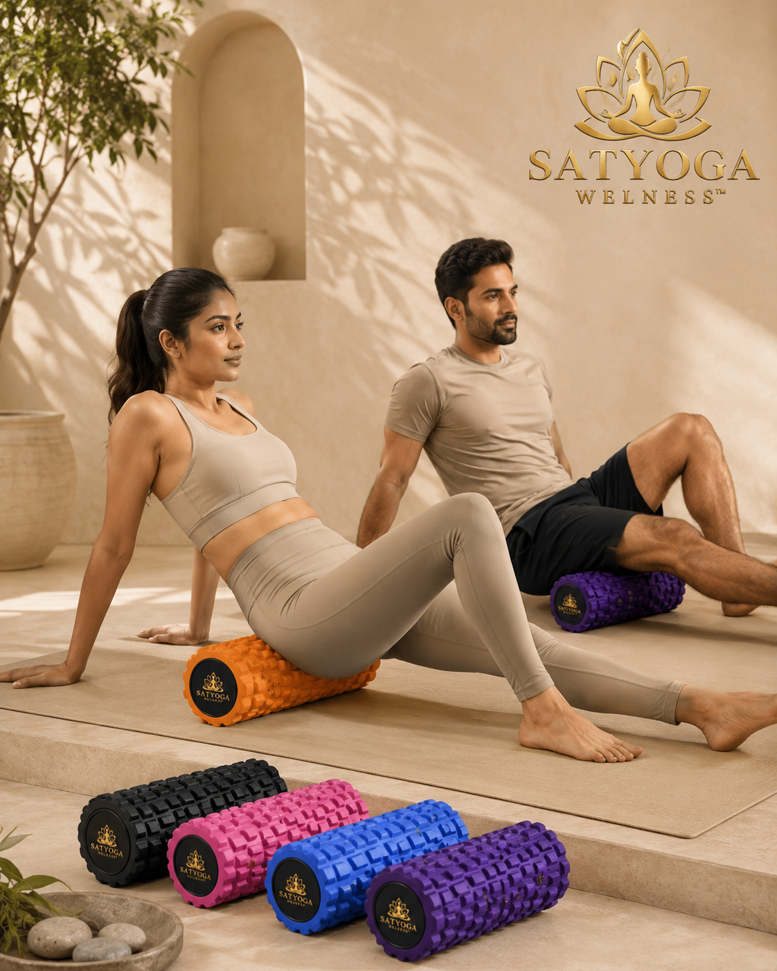 SATYOGA Welness™ Yoga Rollers Acupressure for Massage, Recovery & Yoga Practice - Image 2