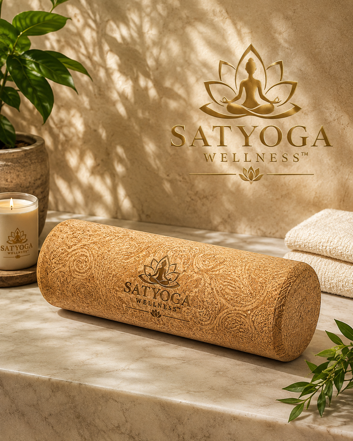 SATYOGA Welness Cork Yoga Rollers for mobility and recovery