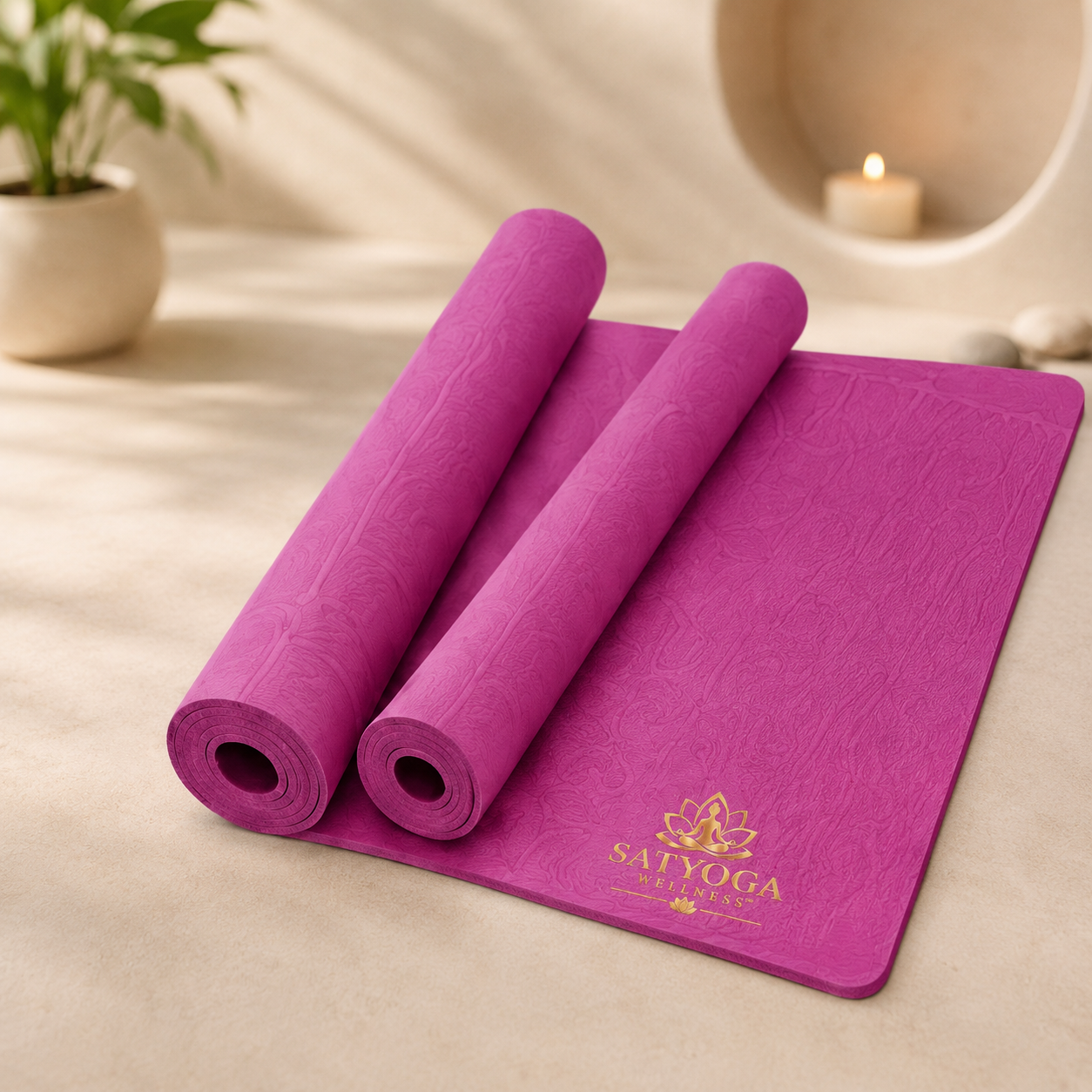 SATYOGA Welness™ EVA Rubber Yoga Mat 4, 6, 8, 10 MM - Image 2