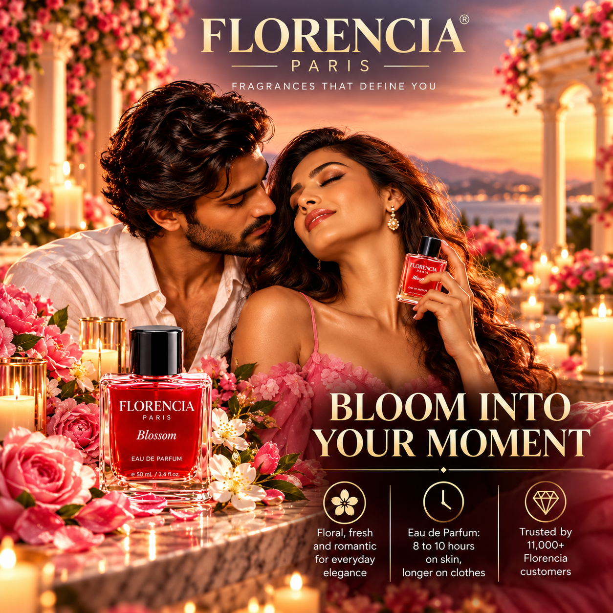 Florencia Paris Blossom Eau de Parfum – Floral, Fresh & Romantic Perfume 50ml - Image 2