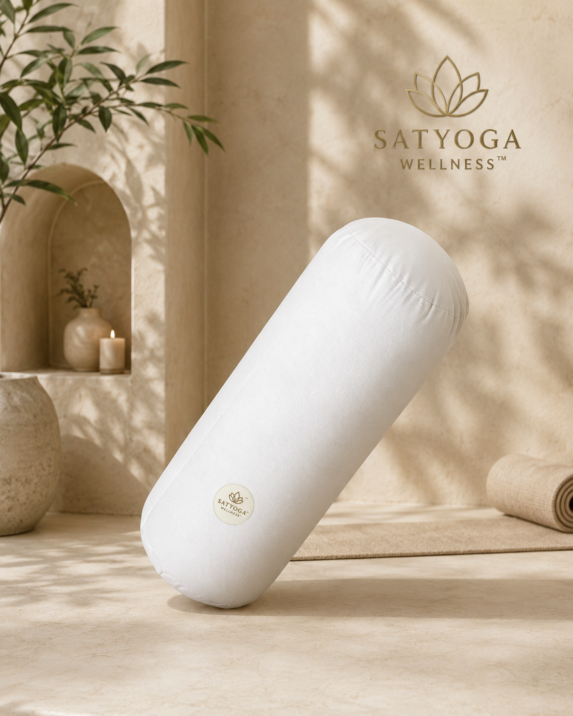 SATYOGA Welness Yoga Bolsters Round for restorative yoga and meditation