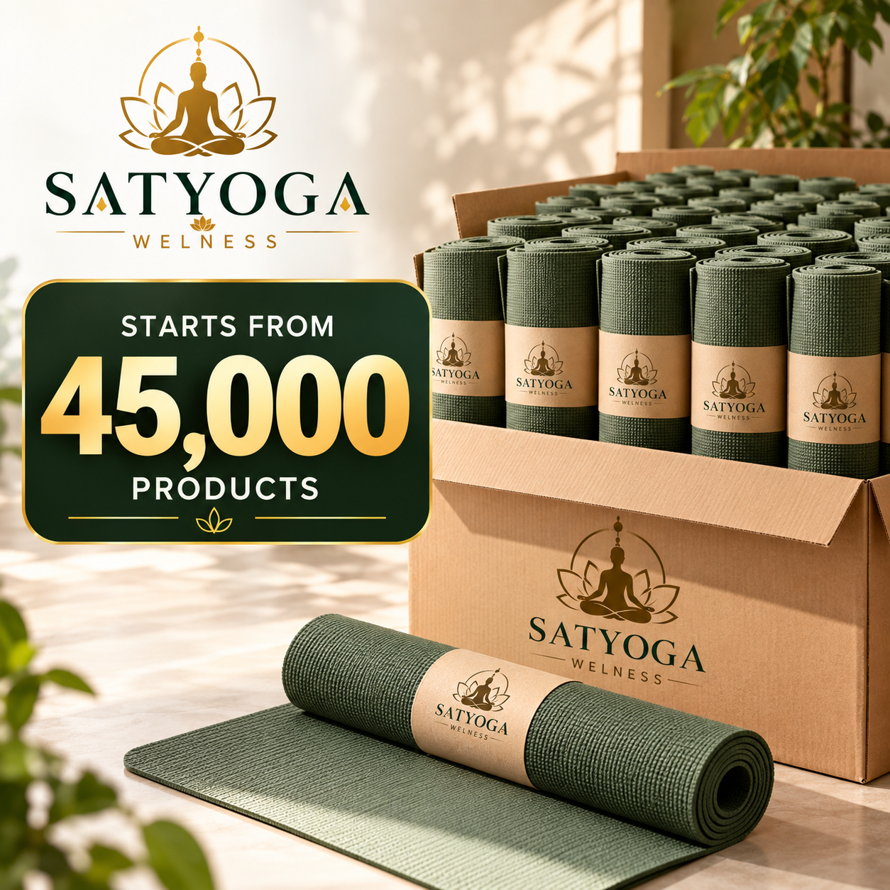 SATYOGA Welness™ Premium Yoga Mat – Non-Slip Yoga & Exercise Mat