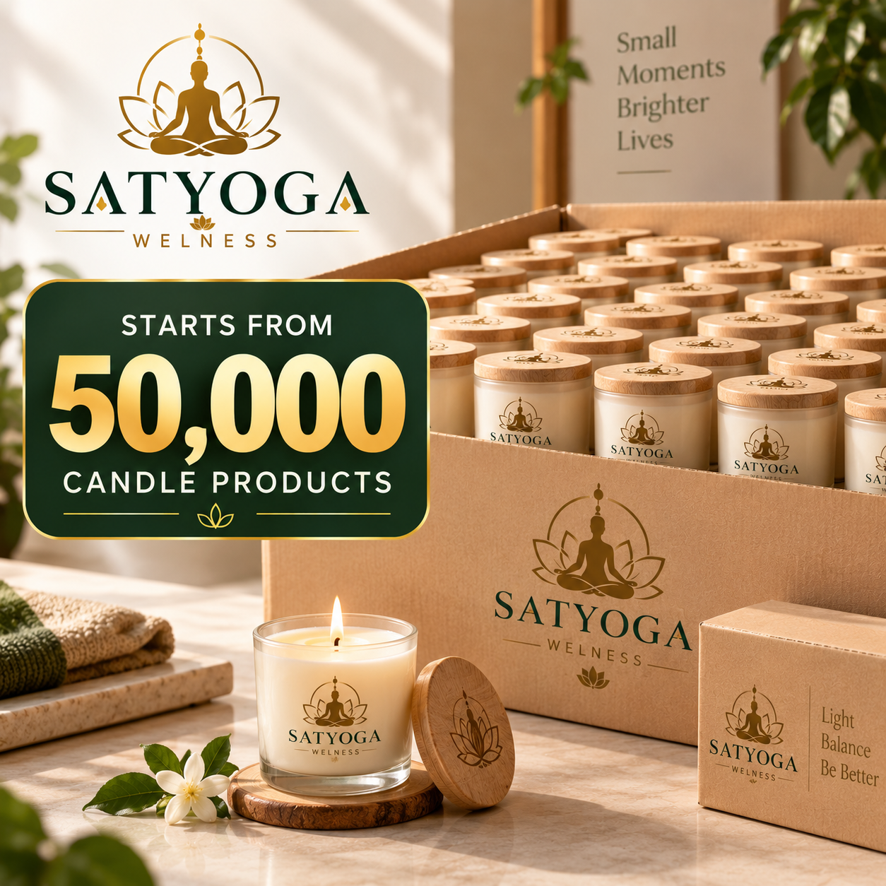 SATYOGA Welness™ Premium Candle Collection – Luxury Scented Candles for Home & Wellness
