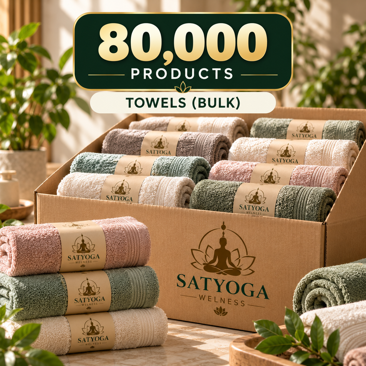 SATYOGA Welness™ Premium Towels – Bulk Collection