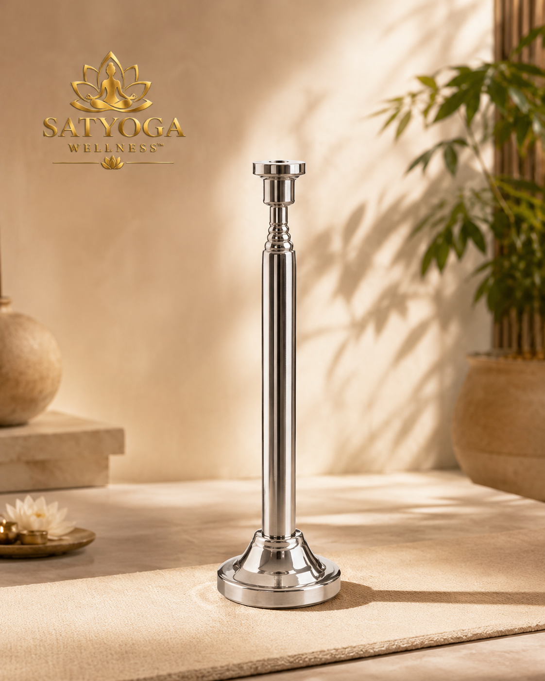 SATYOGA Welness Stainless Steel Adjustable Trataka Stand for meditation