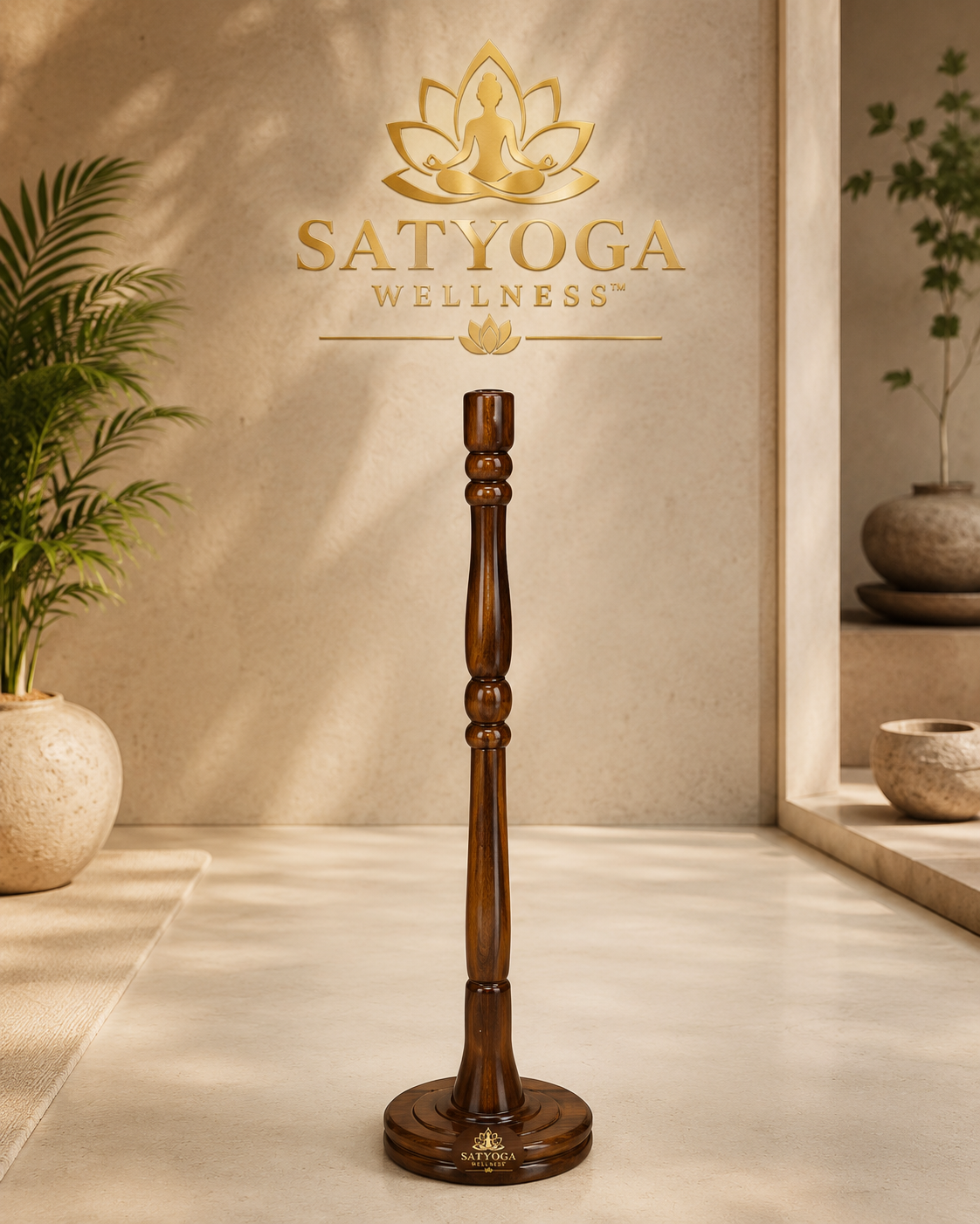 SATYOGA Welness Wooden Trataka Stand for meditation and concentration practice