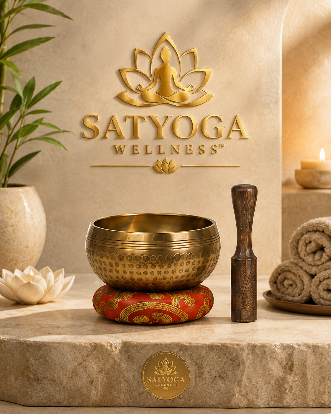 SATYOGA Welness Singing Bowl Set for meditation and Dhyana practice