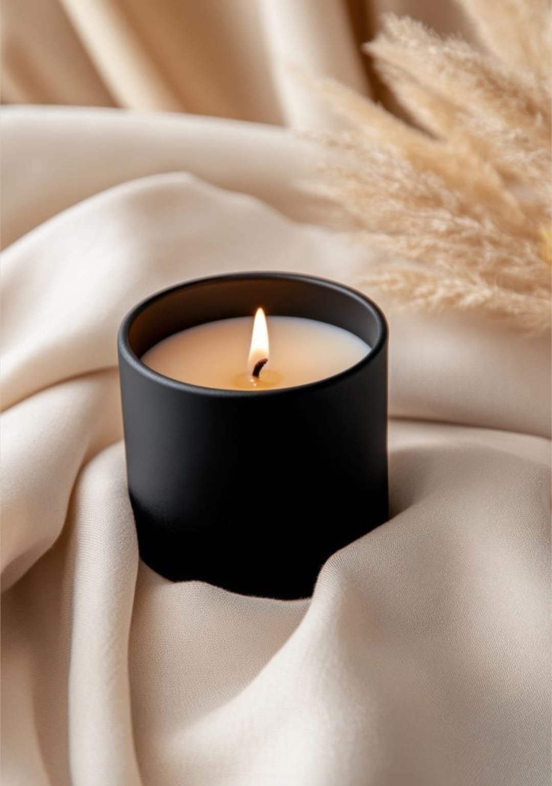 Scented Meditation Candle in Black Container by SATYOGA Welness™