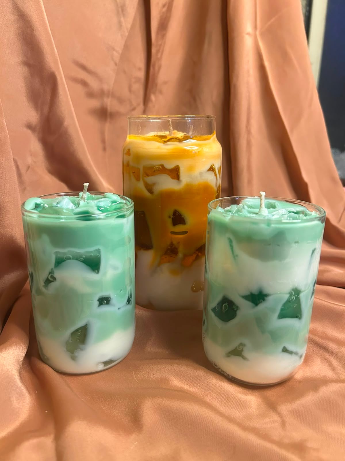 Matcha & Coffee Meditation Candle in glass jars with customisable fragrances by SATYOGA Welness™