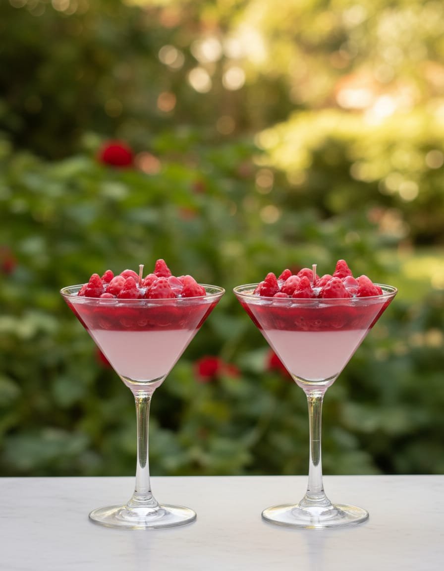 Occasion & Memories Meditation Candle Collection in cocktail glass design with red decorative wax by SATYOGA Welness™