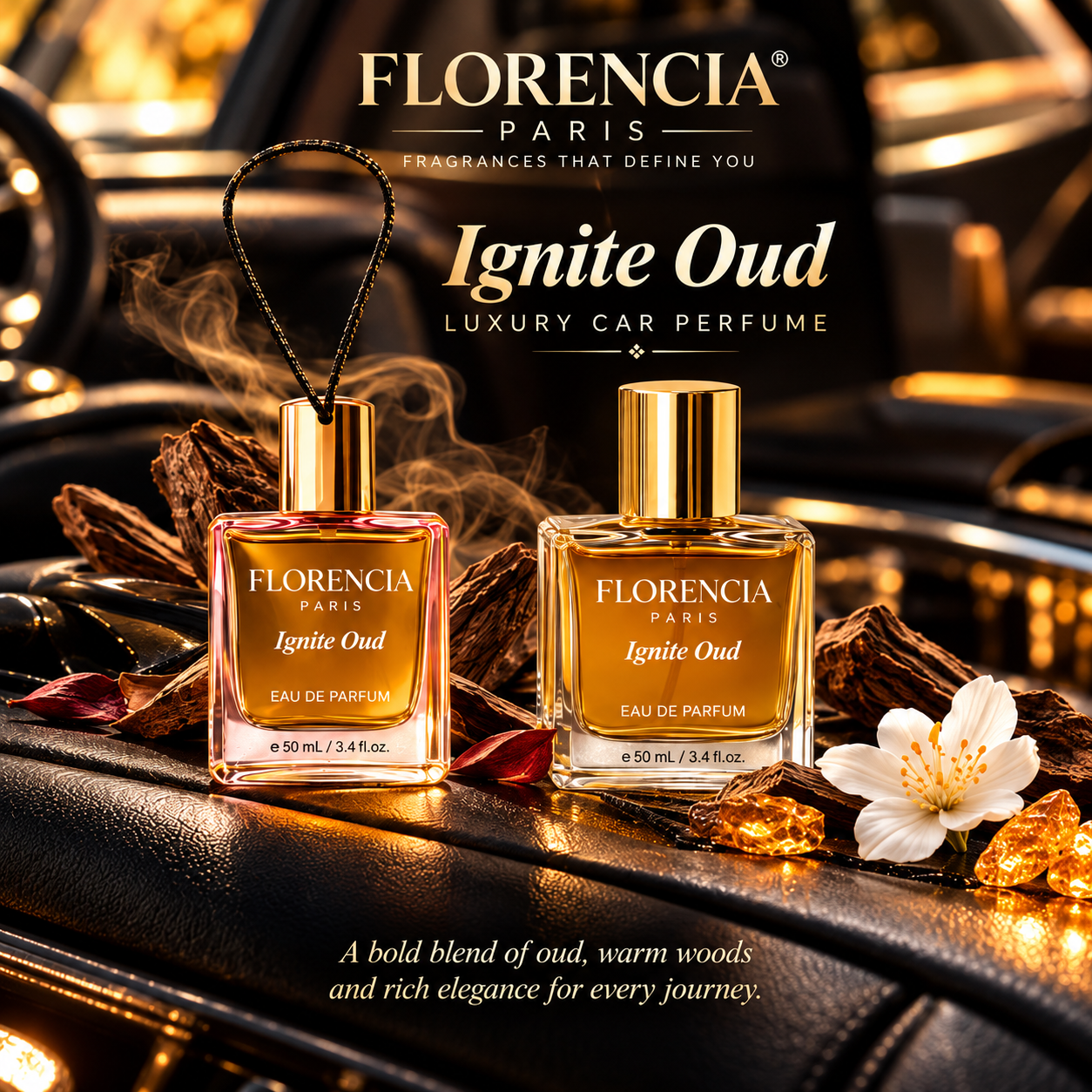 Florencia Paris Ignite Oud Eau de Parfum 50ml luxury oud warm woods perfume